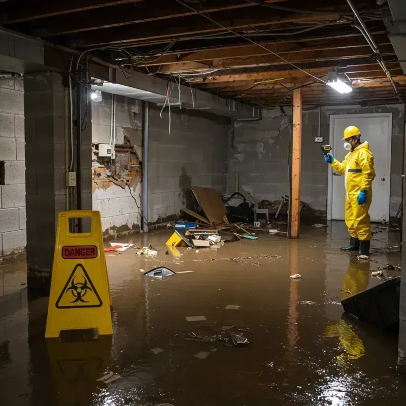 Flooded Basement Electrical Hazard in North Amityville, NY Property